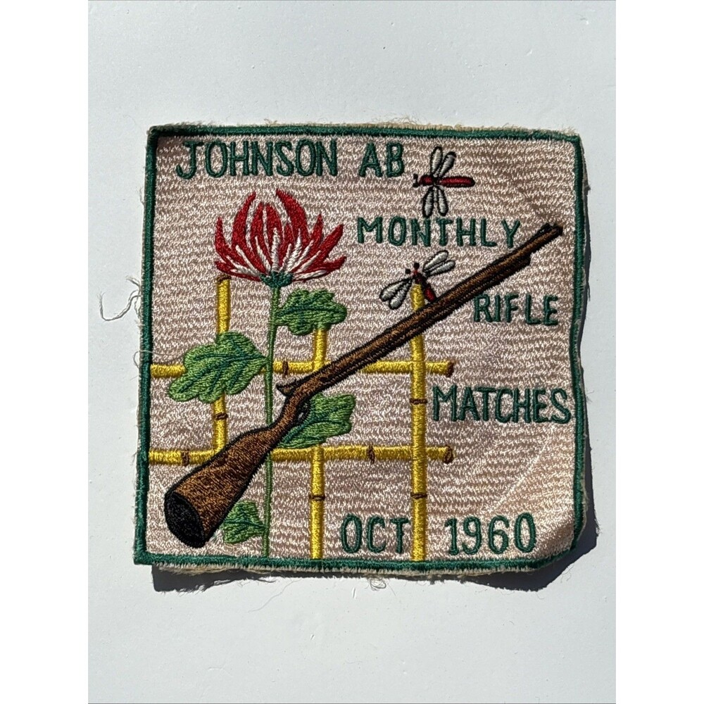 RARE Patch Johnson Air Base Japan October 1960 Monthly Rifle Matches Air Force